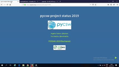 pycsw project status 2019