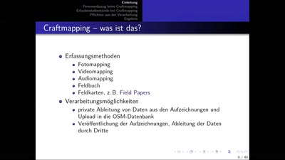 Craftmapping und Datenschutzgrundverordnung - Was ist erlaubt,   wo sind die Grenzen?