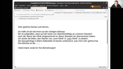 zwei Jahre info@fossgis.de und webmaster@openstreetmap.de