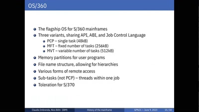 History of the mainframe - from S/360 to Linux
